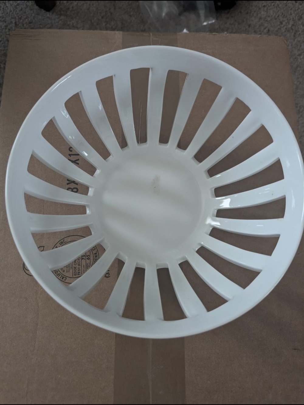 Crate&Barrel White Dish Marked Base